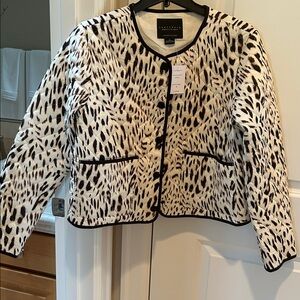 Brand new Sanctuary box leopard lightweight quilted jacket with black buttons💕